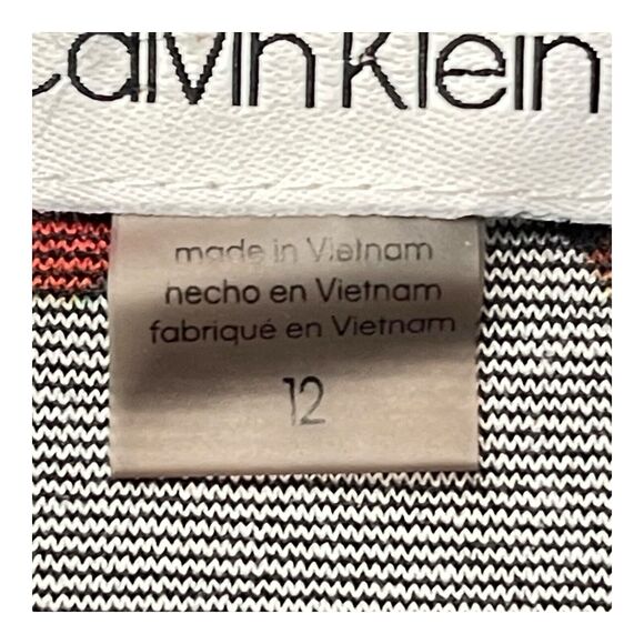 Calvin Klein Women’s Size 12 Smoke Gray Red Floral Sheath Dress Elegant Workwear - Picture 6 of 8